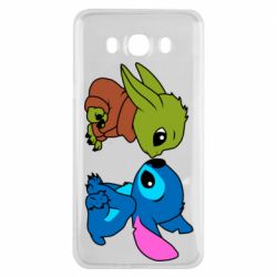 Чехол для Samsung J7 2016 Baby Yoda And Stitch - PrintSalon