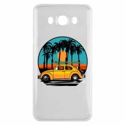 Чехол для Samsung J7 2016 Car and sunset - PrintSalon