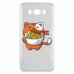 Чехол для Samsung J7 2016 Cat and Ramen - PrintSalon