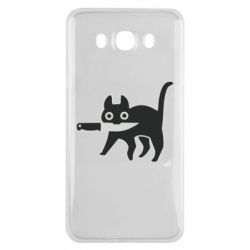 Чехол для Samsung J7 2016 Cat with a knife - PrintSalon