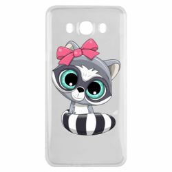 Чехол для Samsung J7 2016 Cute raccoon - PrintSalon