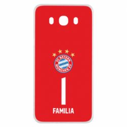 Чехол для Samsung J7 2016 FC Bayern. Твоя фамилия, номер (англ.)