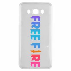 Чехол для Samsung J7 2016 Free fire gradient logo - PrintSalon