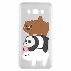 Чехол для Samsung J7 2016 Гризли Панда и Белый
