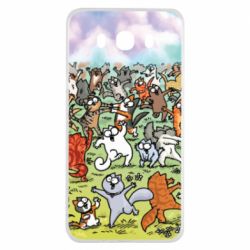 Чехол для Samsung J7 2016 Коти танцюють