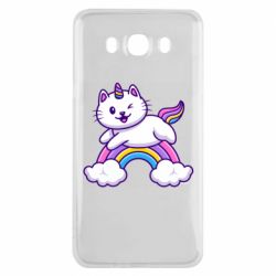 Чехол для Samsung J7 2016 Котик-единорог - PrintSalon