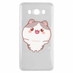 Чехол для Samsung J7 2016 Котик обнимает тебя - PrintSalon