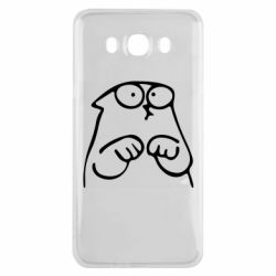 Чехол для Samsung J7 2016 Милый Кот Саймона