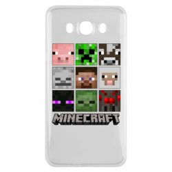 Чохол для Samsung J7 2016 Minecraft character heads - PrintSalon