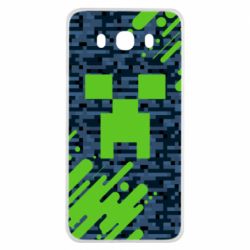 Чехол для Samsung J7 2016 Minecraft Creeper - PrintSalon