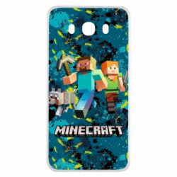 Чохол для Samsung J7 2016 Minecraft Steve Alex And Dog - PrintSalon