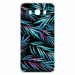 Чехол для Samsung J7 2016 Neon Palm Leaves