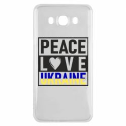 Чехол для Samsung J7 2016 PEACE LOVE UKRAINE - PrintSalon