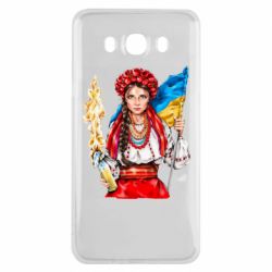 Чехол для Samsung J7 2016 Украинская девушка в венку - PrintSalon