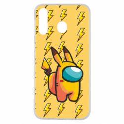 Чехол для Samsung M30 Among Us - Pikachu skin - PrintSalon