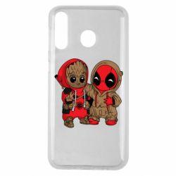 Чехол для Samsung M30 Baby Groot And Deadpool - PrintSalon
