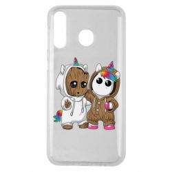 Чехол для Samsung M30 Baby Groot And Unicorn - PrintSalon