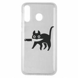 Чехол для Samsung M30 Cat with a knife - PrintSalon