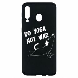 Чехол для Samsung M30 Do yoga not war - PrintSalon