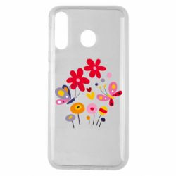 Чехол для Samsung M30 Flowers and Butterflies - PrintSalon
