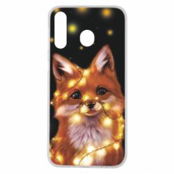 Чохол для Samsung M30 Fox And Christmas Lights - PrintSalon