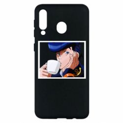 Чехол для Samsung M30 Higashikata Josuke drinking tea - PrintSalon