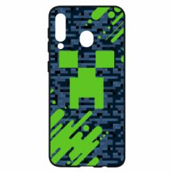 Чехол для Samsung M30 Minecraft Creeper - PrintSalon