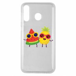 Чехол для Samsung M30 Pineapple with watermelon - PrintSalon