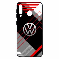 Чехол для Samsung M30 Volkswagen logo and abstraction - PrintSalon