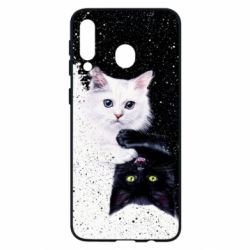 Чехол для Samsung M30 Yin and Yang cats - PrintSalon