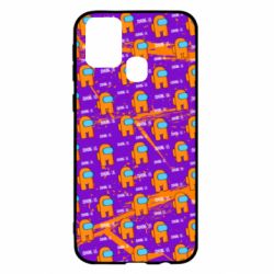Чехол для Samsung M31 Among Us and grunge background - PrintSalon