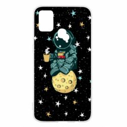 Чохол для Samsung M31 Astronaut and coffee - PrintSalon