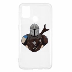 Чехол для Samsung M31 Bust of Mandalorian - PrintSalon