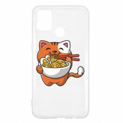 Чехол для Samsung M31 Cat and Ramen - PrintSalon