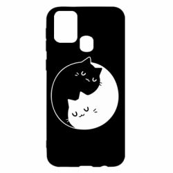 Чехол для Samsung M31 Cute yin yang cats - PrintSalon