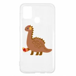 Чехол для Samsung M31 Dinosaur in sock - PrintSalon