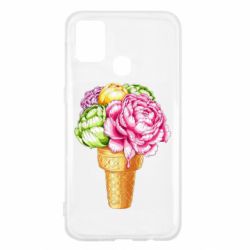 Чехол для Samsung M31 Ice cream flowers - PrintSalon