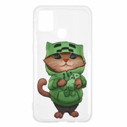 Чехол для Samsung M31 Кот Майнкрафт - PrintSalon