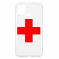 Чехол для Samsung M31 Красный крест - PrintSalon