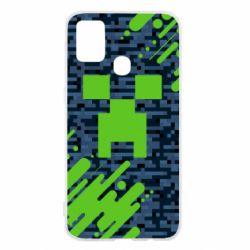 Чехол для Samsung M31 Minecraft Creeper - PrintSalon