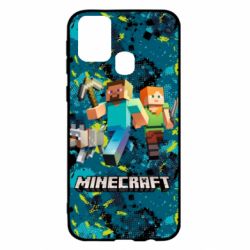 Чохол для Samsung M31 Minecraft Steve Alex And Dog - PrintSalon
