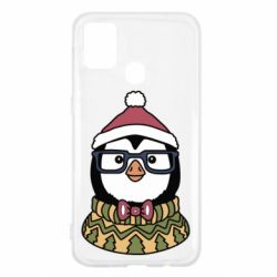 Чехол для Samsung M31 New Year's Penguin - PrintSalon