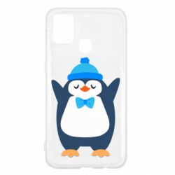 Чехол для Samsung M31 Penguin in a hat - PrintSalon