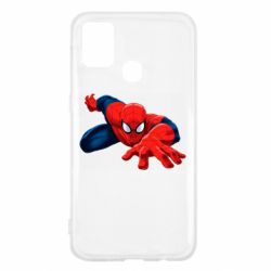Чехол для Samsung M31 Spiderman and jump - PrintSalon