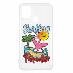 Чехол для Samsung M31 Surfing Paradise Flamingo - PrintSalon