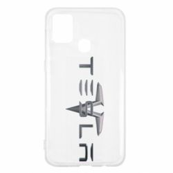 Чехол для Samsung M31 Tesla Car logo - PrintSalon