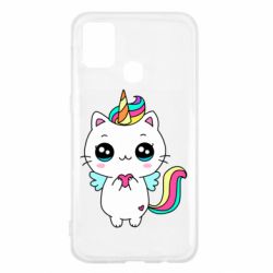 Чехол для Samsung M31 The cat is unicorn - PrintSalon