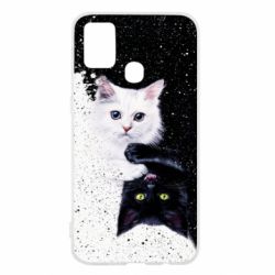 Чехол для Samsung M31 Yin and Yang cats - PrintSalon
