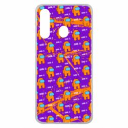 Чехол для Samsung M40 Among Us and grunge background - PrintSalon