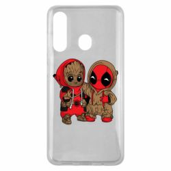 Чехол для Samsung M40 Baby Groot And Deadpool - PrintSalon